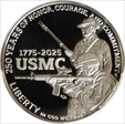 2025-S 50C USMC - 250th Anniversary First Strike PR70DCAM