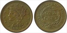 1853 1C MS64BN