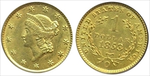 1853-O G$1 MS62
