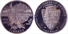 2016-S 50C 100th Anniv. Nat'l Parks First Strike PR70DCAM