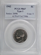 1942 5C Nickel PR67