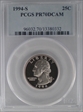1994-S 25C PR70DCAM
