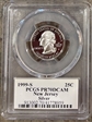 1999-S 25C New Jersey Silver PR70DCAM