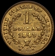 1849-C G$1 Closed Wreath AU50