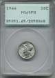 1944 10C MS65FB