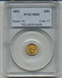 1853 G$1 MS63
