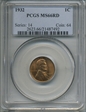 1932 1C MS66RD