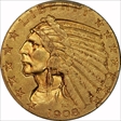 1908 $5 Indian AU58