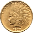 1907 $10 Indian AU58