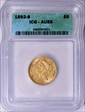1892-S $5 AU55
