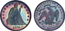 1876 25C PR65