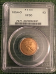 1854-O $3 VF30