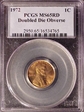 1972 1C Doubled Die Obverse MS65RD