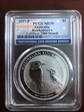 2017-P $1 Kookaburra Ag 1 of First 2500 Struck MS70