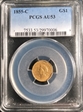 1855-C G$1 AU53
