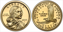 2005-S SAC$1 PR70DCAM