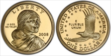 2008-S SAC$1 PR70DCAM