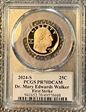 2024-S 25C Dr. Mary Edwards Walker First Strike  Cleveland Eagle with Sun PR70DCAM