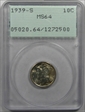 1939-S 10C MS64