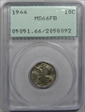 1944 10C MS66FB