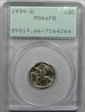1939-D 10C MS66FB