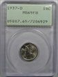 1937-D 10C MS65FB