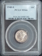 1940-S 10C MS66