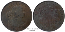 1802/0 1/2C Reverse of 1802 VF20BN