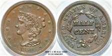 1850 1/2C MS62BN