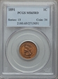 1891 1C MS65RD