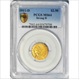 1911-D $2.50 Strong D MS64