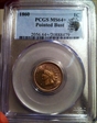1860 1C Pointed Bust MS64+