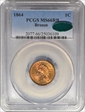 1864 1C Bronze MS66RB