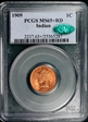 1909 1C Indian MS65+ RD