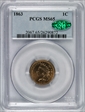 1863 1C MS65