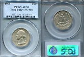 1963 25C Type B Reverse, FS-901 AU50