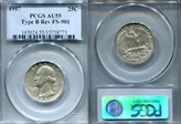 1957 25C Type B Reverse, FS-901 AU55