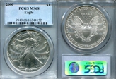 2000 $1 Silver Eagle MS68