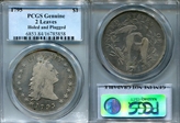1795 $1 Flowing Hair, 2 Leaves N1