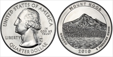 2010 25C Mount Hood NP 5 oz Silver MS-69