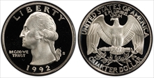 1992-S 25C PR70DCAM