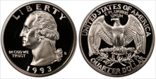 1993-S 25C Clad PR70DCAM