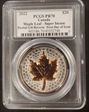 2022 $20 Maple Leaf - Super Incuse Partial Gilt Reverse Proof FDI Susan Blunt Queen PR70