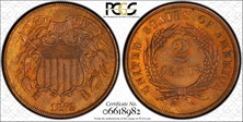 1872 2C MS64+ RB