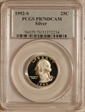 1992-S 25C Silver PR70DCAM