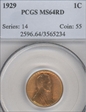 1929 1C MS64RD
