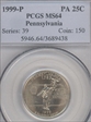 1999-P 25C Pennsylvania MS64