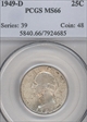 1949-D 25C MS66