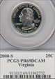 2000-S 25C Virginia PR69DCAM
