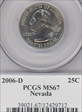 2006-D 25C Nevada MS67